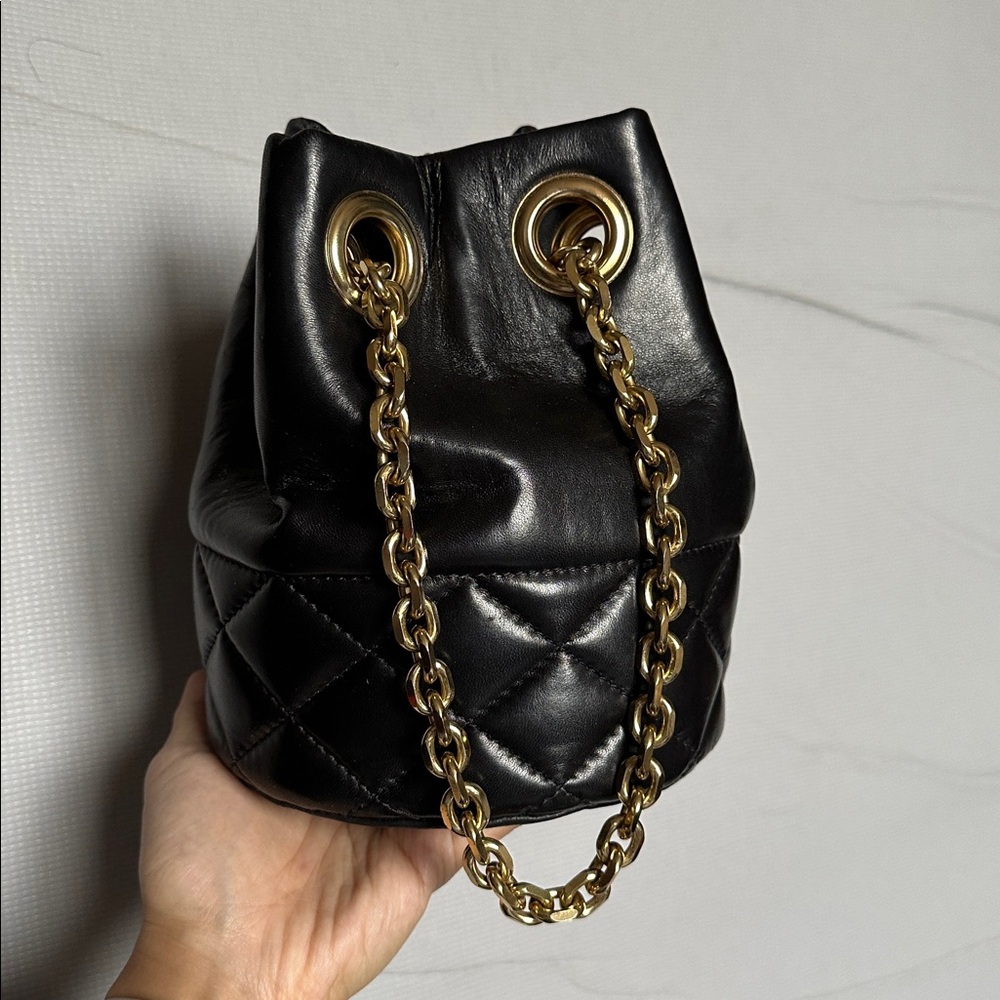 NWT Delphine Delafon Quilted Bucket Bag